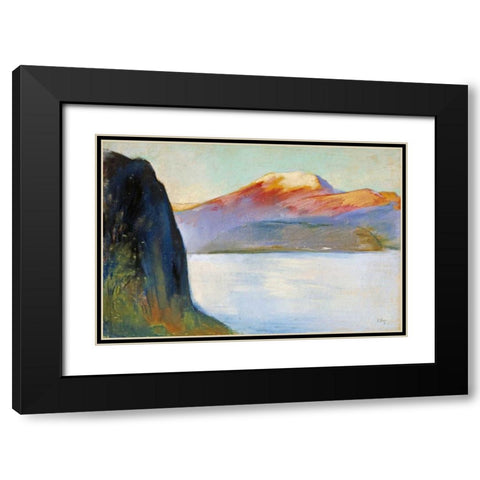 Sea View Black Modern Wood Framed Art Print with Double Matting by Ury, Lesser