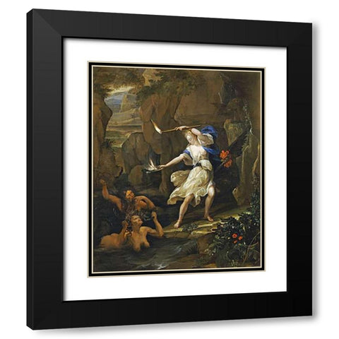 Circe Transforming Scylla Black Modern Wood Framed Art Print with Double Matting by Van Der Neer, Eglon Hendrick