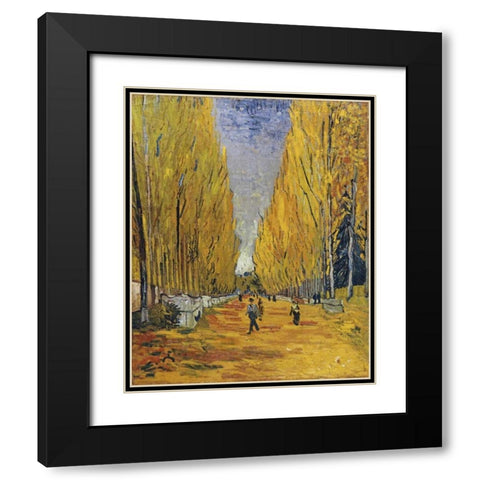 The Elysian Fields Black Modern Wood Framed Art Print with Double Matting by Van Gogh, Vincent