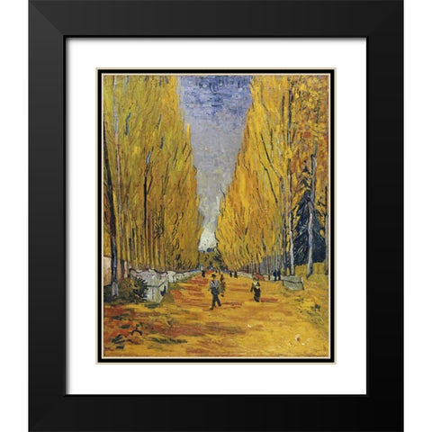 The Elysian Fields Black Modern Wood Framed Art Print with Double Matting by Van Gogh, Vincent
