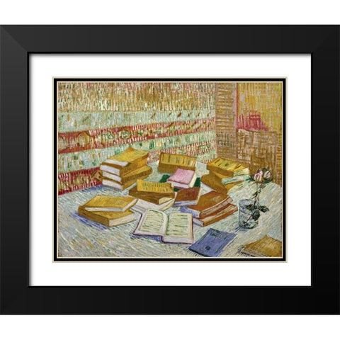 The Parisian Novels Black Modern Wood Framed Art Print with Double Matting by Van Gogh, Vincent