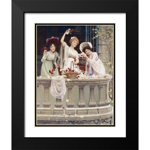 On The Balcony Black Modern Wood Framed Art Print with Double Matting by Altson, Abbey