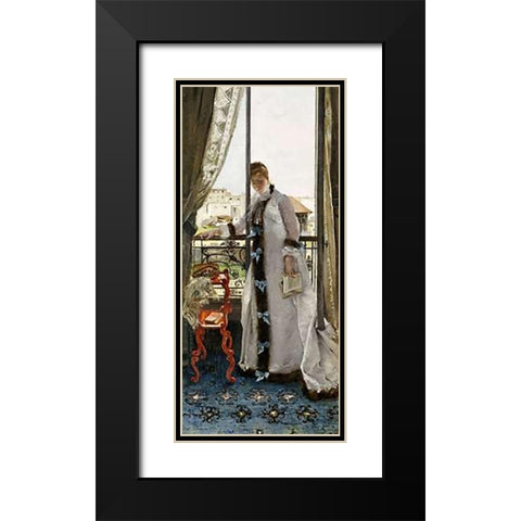 A Reflective Moment Black Modern Wood Framed Art Print with Double Matting by Duez, Ernest Ange