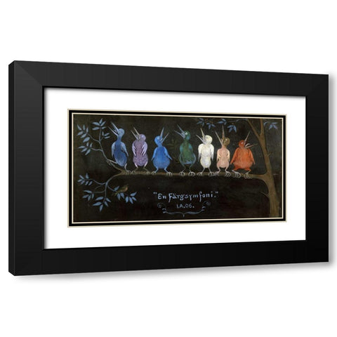 Symphony In Colour Black Modern Wood Framed Art Print with Double Matting by Arosenius, Ivar
