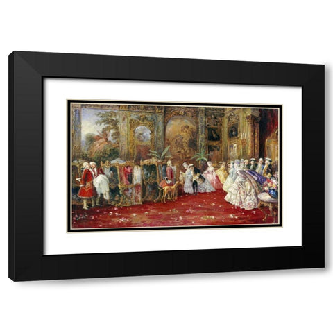 The Awaiting Carriage Black Modern Wood Framed Art Print with Double Matting by Barbudo, Salvador Sanchez