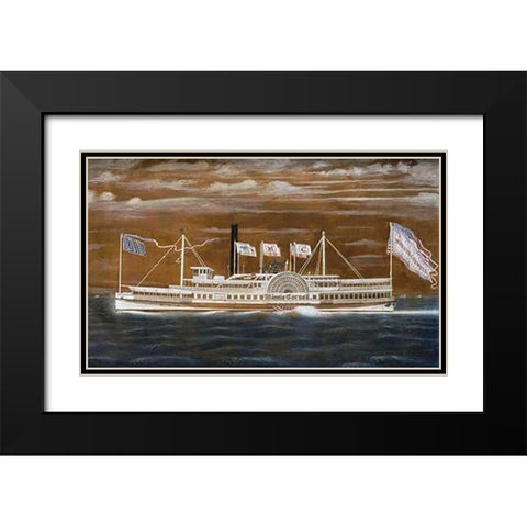 The Minnie Cornell Black Modern Wood Framed Art Print with Double Matting by Bard, James
