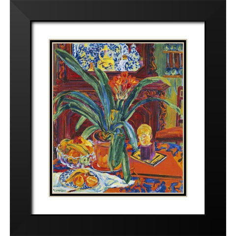 Still Life With a Pot Plant Black Modern Wood Framed Art Print with Double Matting by Bauknecht, Philipp