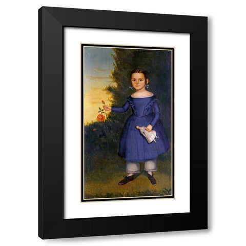 Portrait of Miss Annis Griffen Black Modern Wood Framed Art Print with Double Matting by Chandler, Joseph, Goodhue
