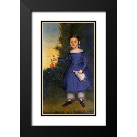 Portrait of Miss Annis Griffen Black Modern Wood Framed Art Print with Double Matting by Chandler, Joseph, Goodhue