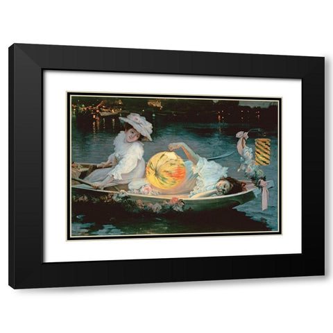 Midsummers Eve Black Modern Wood Framed Art Print with Double Matting by Checa y Sanz, Ulpiano