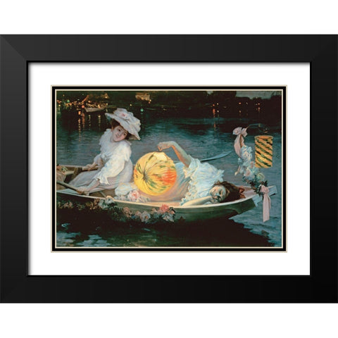 Midsummers Eve Black Modern Wood Framed Art Print with Double Matting by Checa y Sanz, Ulpiano