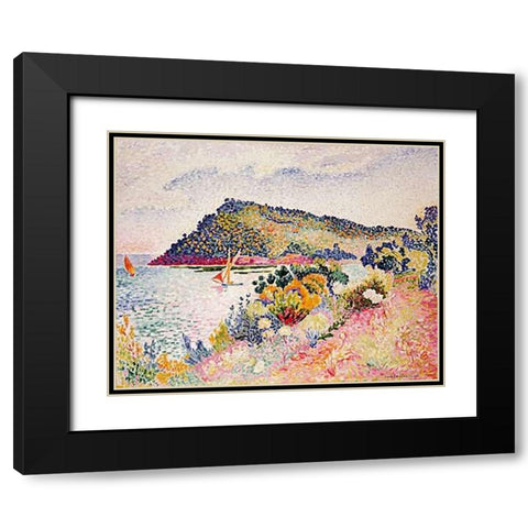 The Black Cape, Pramousquier Bay Black Modern Wood Framed Art Print with Double Matting by Cross, Henri-Edmond