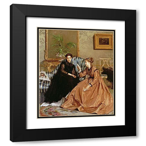 The Consolation Letter Black Modern Wood Framed Art Print with Double Matting by De Jonghe, Gustave