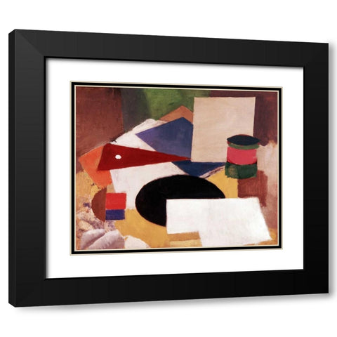 Still Life Black Modern Wood Framed Art Print with Double Matting by De La Fresnaye, Roger