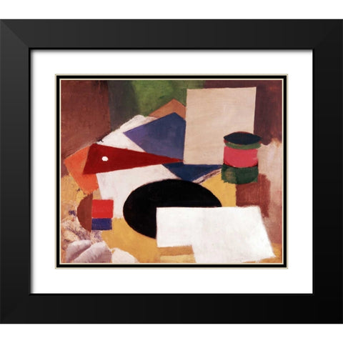 Still Life Black Modern Wood Framed Art Print with Double Matting by De La Fresnaye, Roger