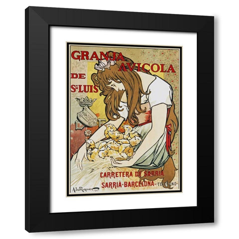 Granja Avicola De Sn.Luis Black Modern Wood Framed Art Print with Double Matting by De Riquer, Alejandro