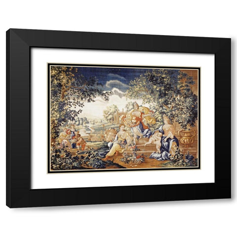 Spring Black Modern Wood Framed Art Print with Double Matting by Den Hecke, Jan Frans