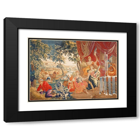 Summer Black Modern Wood Framed Art Print with Double Matting by Den Hecke, Jan Frans