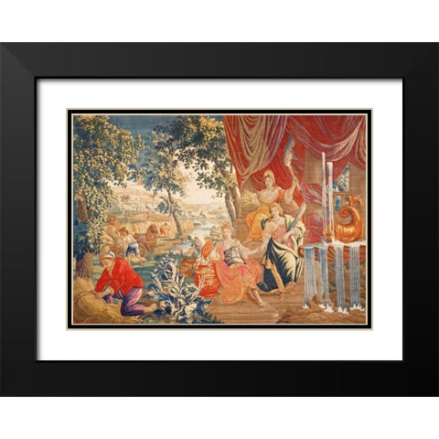 Summer Black Modern Wood Framed Art Print with Double Matting by Den Hecke, Jan Frans
