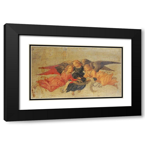 Three Angels Black Modern Wood Framed Art Print with Double Matting by Di Giovanni, Bartolomeo