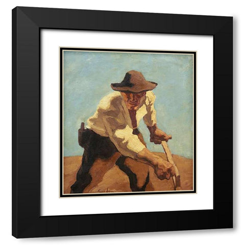 Der Macher Black Modern Wood Framed Art Print with Double Matting by Egger-Lienz, Albin