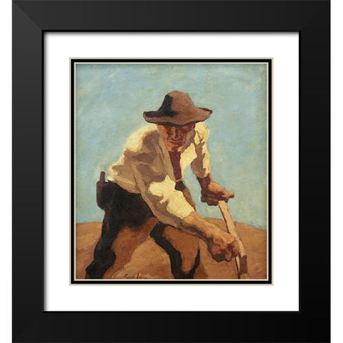Der Macher Black Modern Wood Framed Art Print with Double Matting by Egger-Lienz, Albin