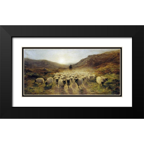 Leaving The Hills Black Modern Wood Framed Art Print with Double Matting by Farquharson, Joseph