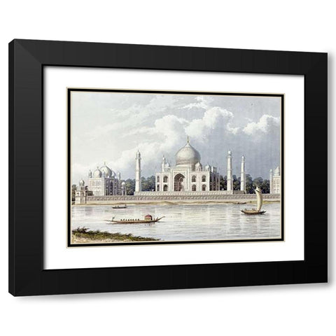 The Taj Mahal Black Modern Wood Framed Art Print with Double Matting by Forrest, Charles Ramus
