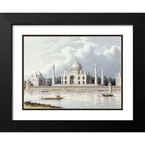 The Taj Mahal Black Modern Wood Framed Art Print with Double Matting by Forrest, Charles Ramus