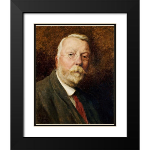 A Self Portrait Black Modern Wood Framed Art Print with Double Matting by Gallon, Robert