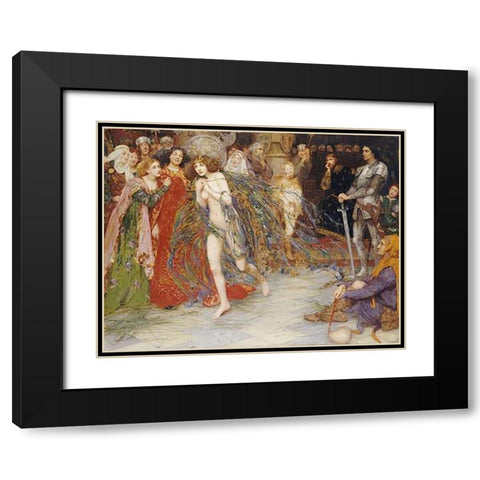 The Magic Mantle Black Modern Wood Framed Art Print with Double Matting by Gloag, Isobel Lilian