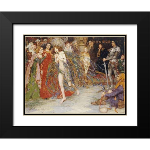 The Magic Mantle Black Modern Wood Framed Art Print with Double Matting by Gloag, Isobel Lilian