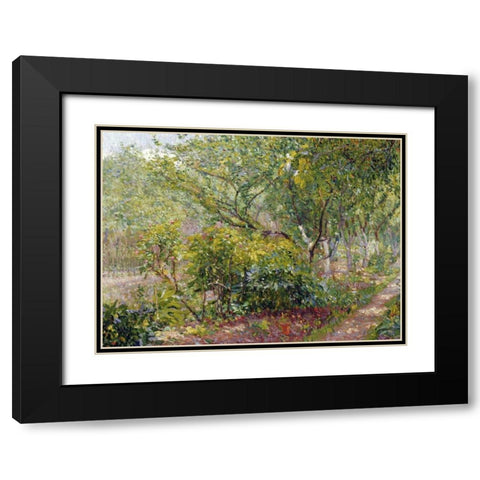 Garth House, Hertingfordbury Black Modern Wood Framed Art Print with Double Matting by Gore, Spencer Frederick