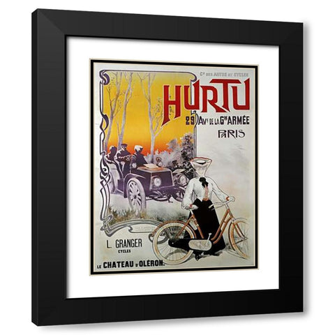 Hurtu Black Modern Wood Framed Art Print with Double Matting by Gray, H.