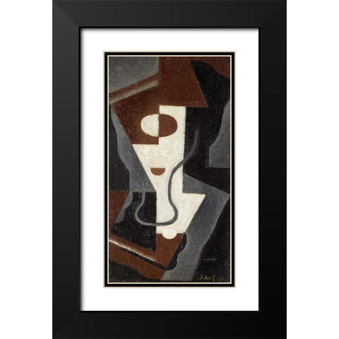 Glass Black Modern Wood Framed Art Print with Double Matting by Gris, Juan