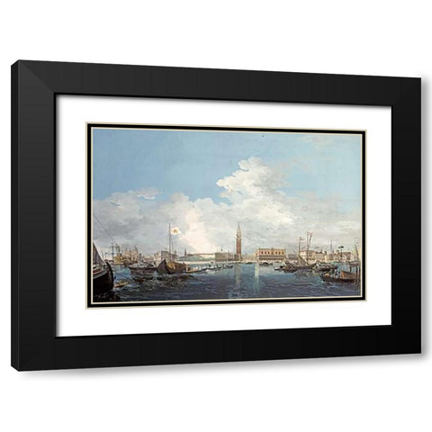 The Bacino, Venice Black Modern Wood Framed Art Print with Double Matting by Grubacs, Carlo