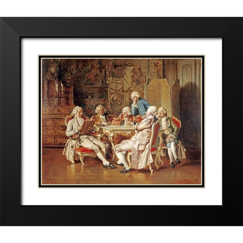 An Intriguing Idea Black Modern Wood Framed Art Print with Double Matting by Hamza, Johann