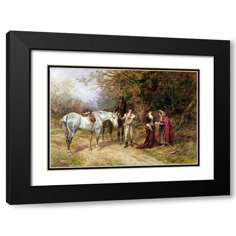 The Fortune Teller Black Modern Wood Framed Art Print with Double Matting by Hardy, Heywood