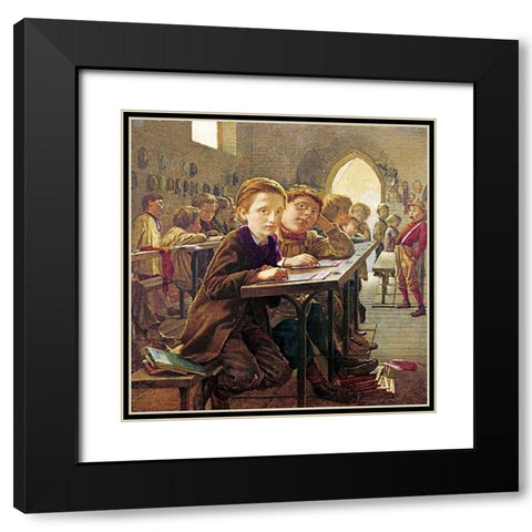 In The Classroom Black Modern Wood Framed Art Print with Double Matting by Harris, J.