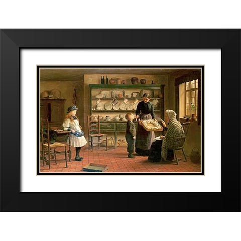 Gone But Not Forgotten Black Modern Wood Framed Art Print with Double Matting by Hayllar, James
