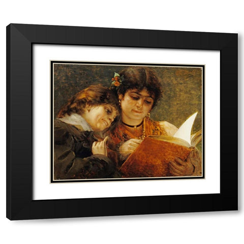 A Fairy Tale Black Modern Wood Framed Art Print with Double Matting by Herbo, Leon