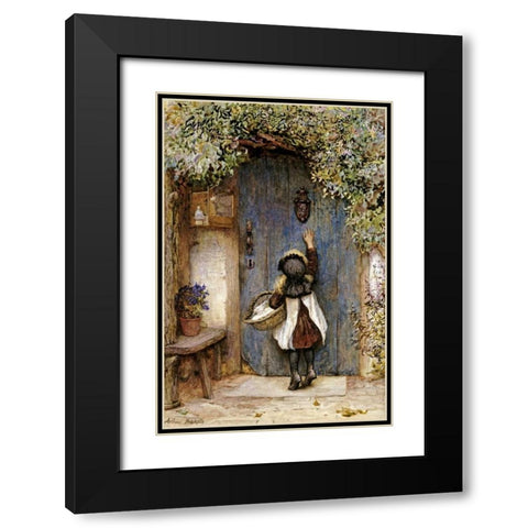 The Visitor Black Modern Wood Framed Art Print with Double Matting by Hopkins, Arthur