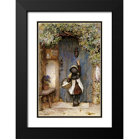 The Visitor Black Modern Wood Framed Art Print with Double Matting by Hopkins, Arthur