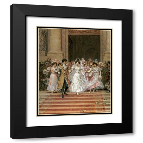After The Wedding Black Modern Wood Framed Art Print with Double Matting by Kaemmerer, Frederik Hendrik