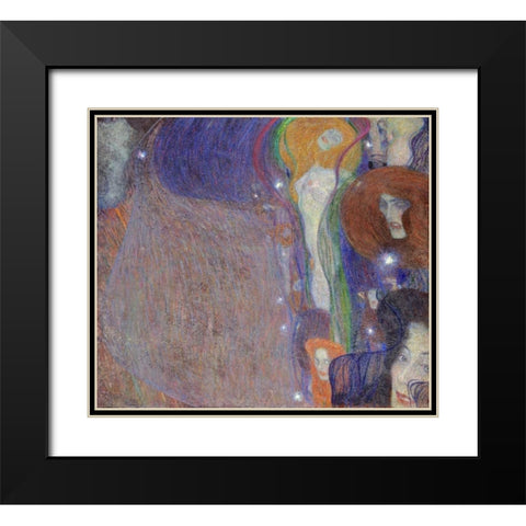 Irrlichter - Will-O-The Wisps Black Modern Wood Framed Art Print with Double Matting by Klimt, Gustav