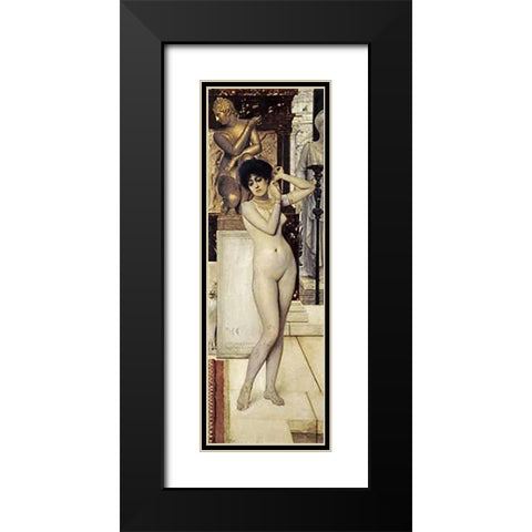 Skigge Und Eingelstudie Fur Die Allegorie Der Skulptur Black Modern Wood Framed Art Print with Double Matting by Klimt, Gustav