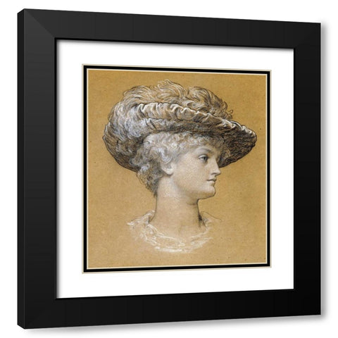 Portrait of Dorothy Dene Black Modern Wood Framed Art Print with Double Matting by Leighton, Lord Frederick