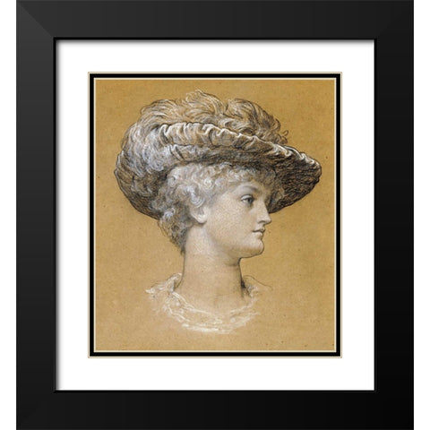 Portrait of Dorothy Dene Black Modern Wood Framed Art Print with Double Matting by Leighton, Lord Frederick
