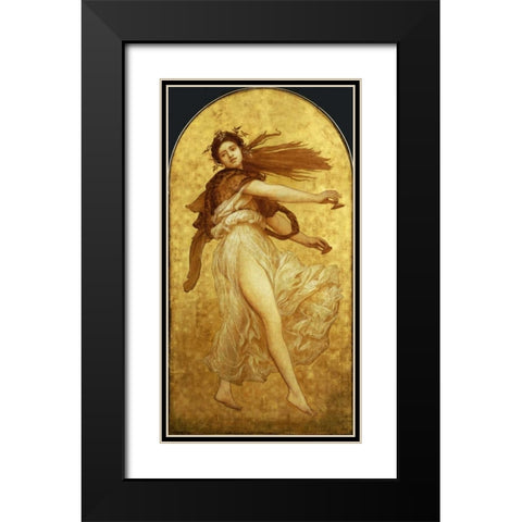 The Dance of The Cymbalists Black Modern Wood Framed Art Print with Double Matting by Leighton, Lord Frederick