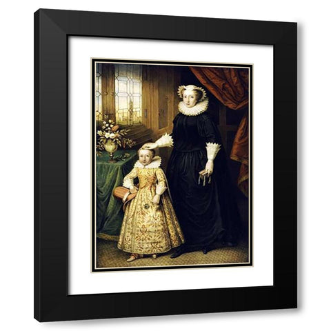 Mary, Queen of Scots Black Modern Wood Framed Art Print with Double Matting by Lens, Bernhard